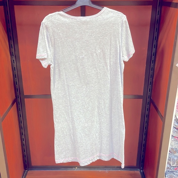 Ladies Grey Nightshirt with Cats and Star Patch - Picture 2 of 2